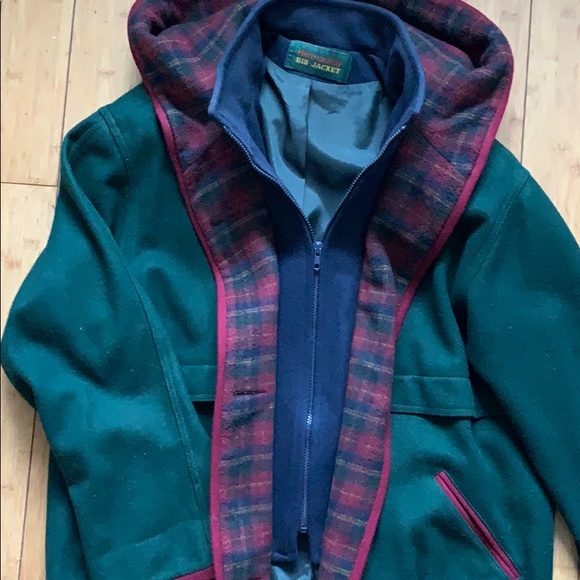 Herman Kay 90s color block wool bib jacket - Picture 2 of 4